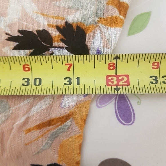 O'Neill Tessa Gold Multi Floral Print Oversized Swim Cover-Up - Picture 11 of 12